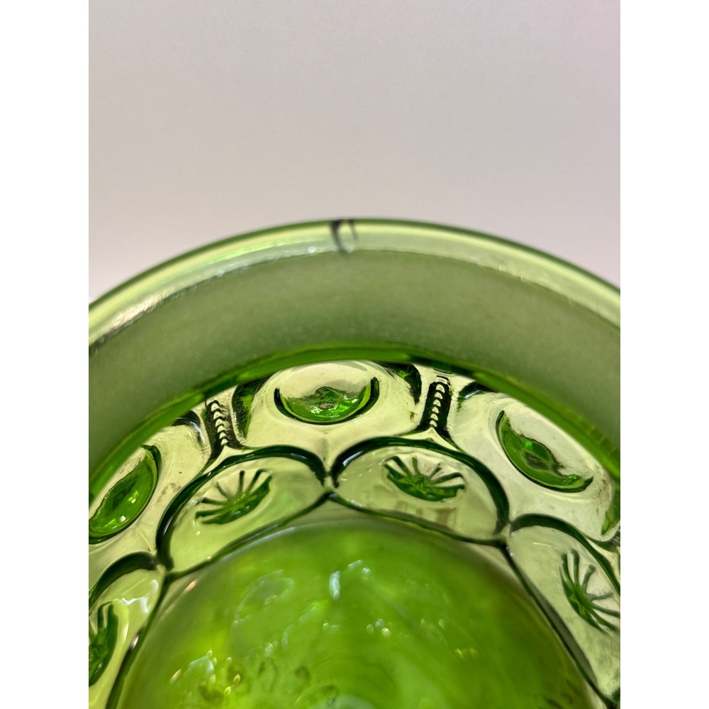 Vintage LE Smith Moon and Star Green Glass Canister Set 4 Piece Apothecary Jars - Picture 11 of 16